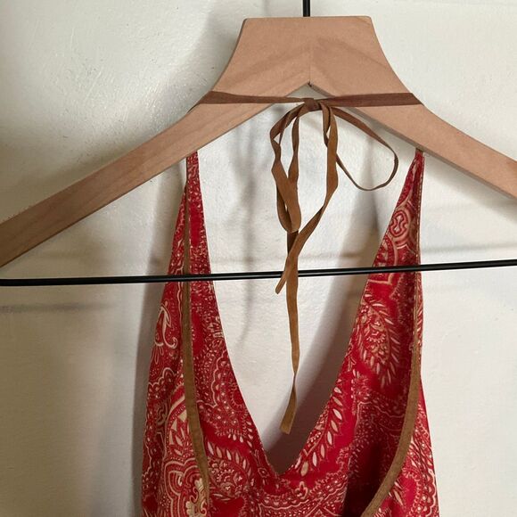 BCBG Y2K Lace Up Halter Dress - Picture 8 of 8